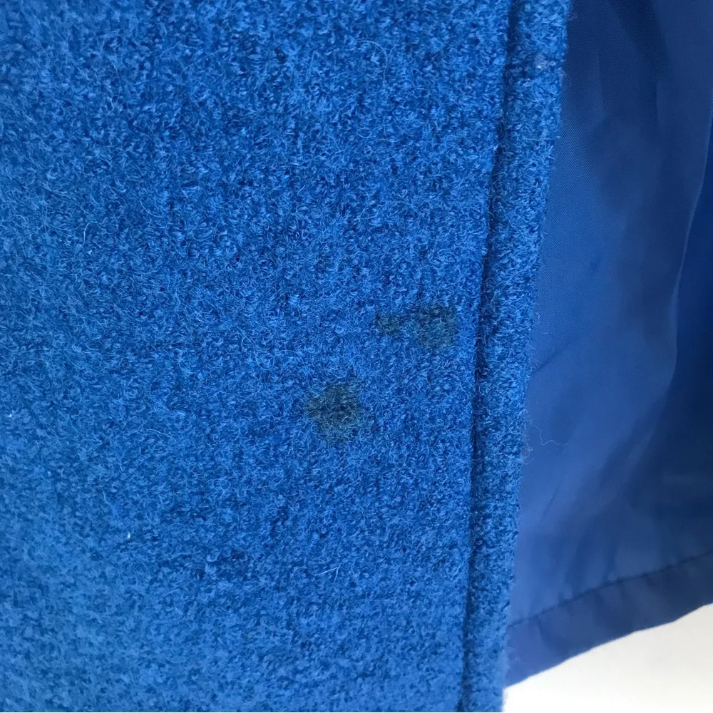 Lands end blue tweed pea coat - Picture 2 of 5